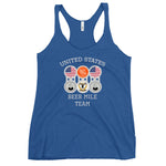 Official Team USA Beer Mile Women's Racerback Tank-Shirts & Tops-The Beer Mile-Vintage Royal-XS-The Beer Mile